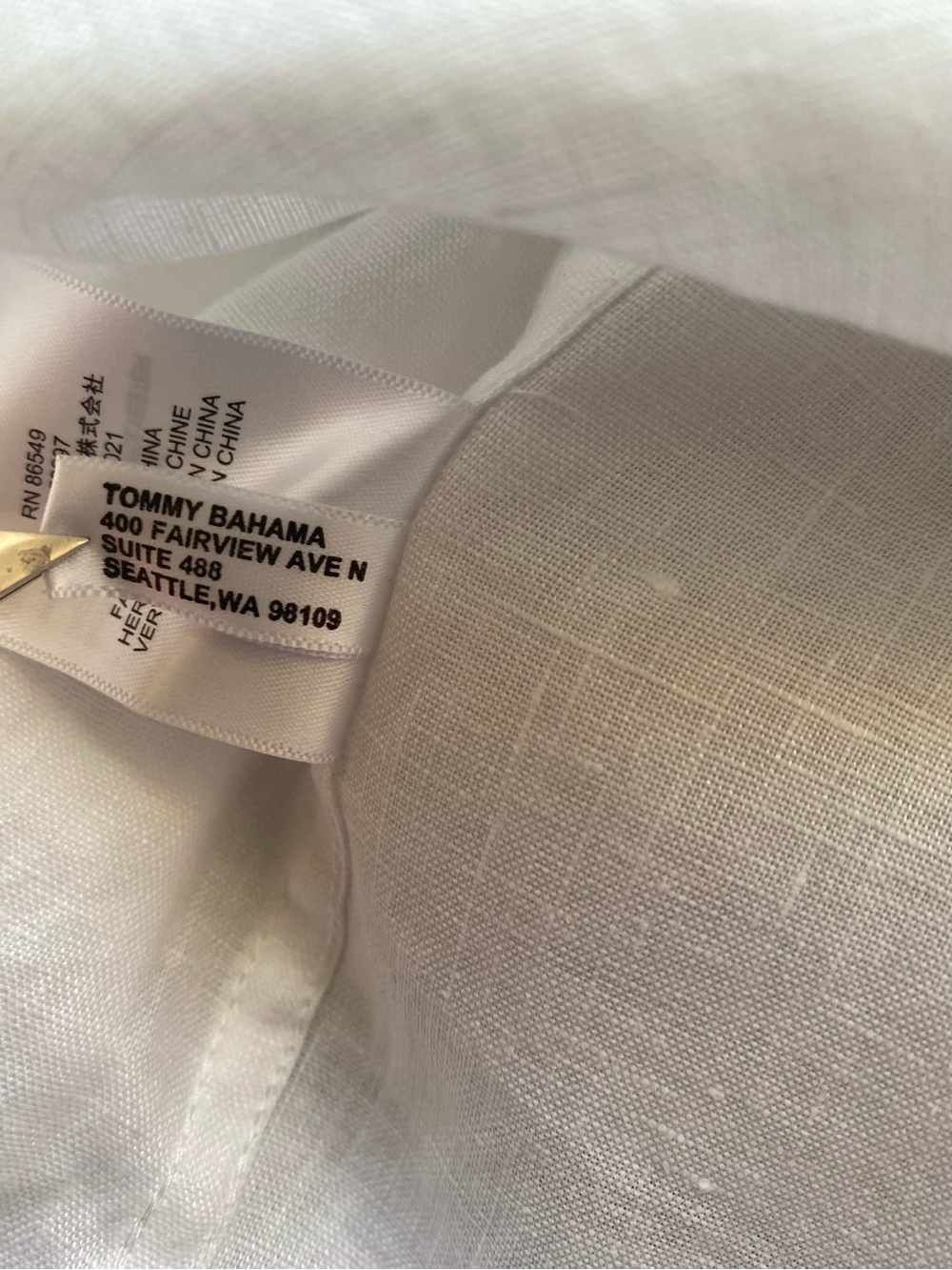 NWT $155 Tommy Bahama Men XL Sea Glass White 100% Linen LS Button Up Woven Beach - Picture 12 of 16